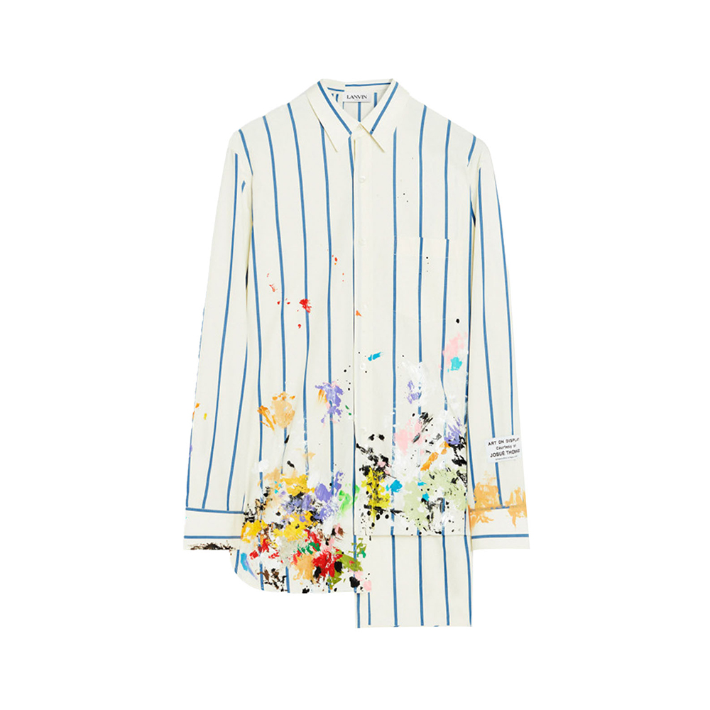 Lanvin x Gallery Dept. Splatter Long Sleeve Sun Protection Shirt White Mens. RM-SI0511-5036-E210020