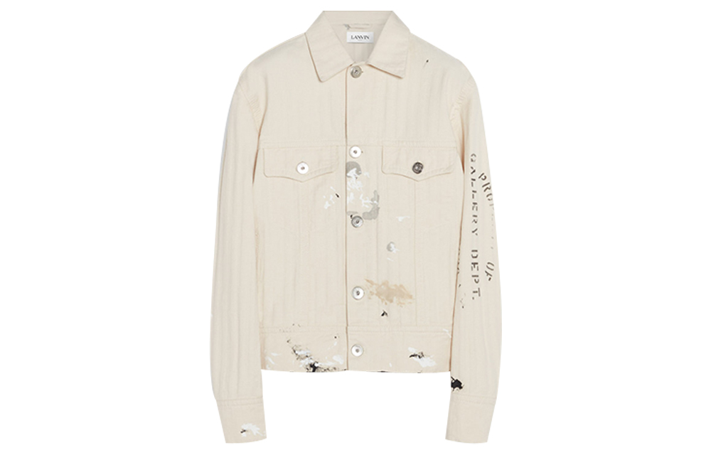 Order 랑방 x 갤러리 디파트먼트 SS21 스플래터 로고 재킷 오프화이트 RM-JA0035-4391-E2102