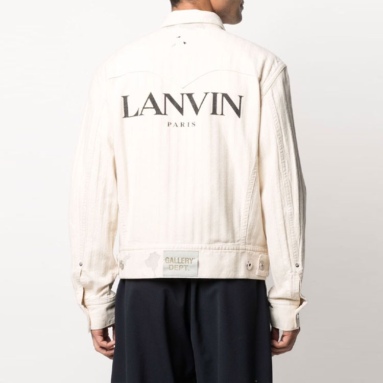 Details for 랑방 x 갤러리 디파트먼트 SS21 스플래터 로고 재킷 오프화이트 RM-JA0035-4391-E2102