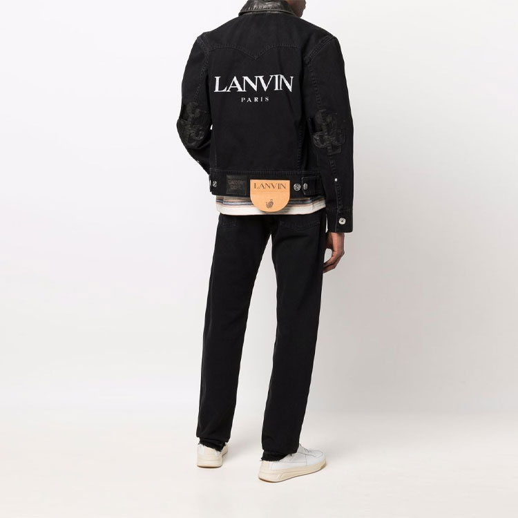 Shop Lanvin x Gallery Dept. SS22 黑色纽扣牛仔夹克外套. RM-JAG035-D013-P22S1