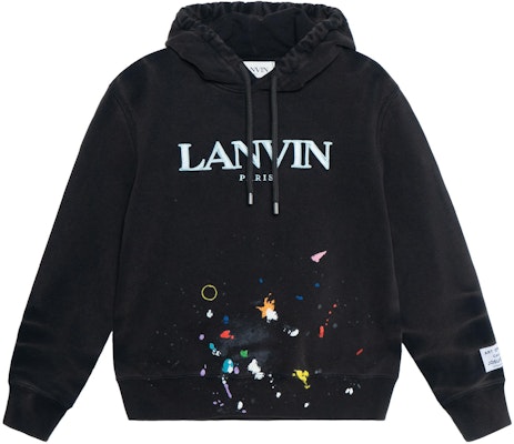 Lanvin x Gallery Dept. 男士 SS22 黑色复古印花连帽衫. RM-TOG698-JR32-P22S1 Buy Lanvin x Gallery Dept. 男士 SS22 黑色复古印花连帽衫. RM-TOG698-JR32-P22S1