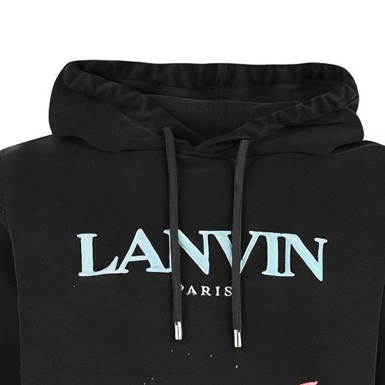 Sizing Lanvin x Gallery Dept. 男士 SS22 黑色复古印花连帽衫. RM-TOG698-JR32-P22S1