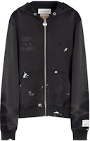 Lanvin x Gallery Dept. SS22 Splatter Effect Back Letter Embroidery Black Hoodie Mens. RM-HOG006-J008-P22S1 Lanvin x Gallery Dept. SS22 Splatter Effect Back Letter Embroidery Black Hoodie Mens. RM-HOG006-J008-P22S1
