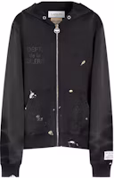 Order Lanvin x Gallery Dept. SS22 潑漆字母刺繡黑色連帽衫 男款 RM-HOG006-J008-P22S1