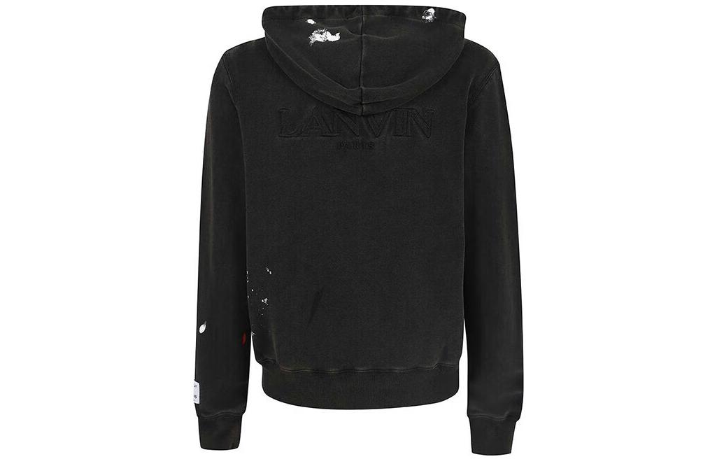 Lookbook Lanvin x Gallery Dept. SS22 Hoodie Hitam Pria Splatter Effect & Bordir Tulisan. RM-HOG006-J008-P22S1