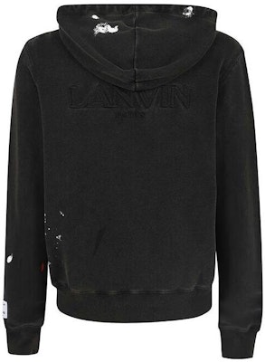 Lanvin x Gallery Dept. SS22 Hoodie Hitam Pria Splatter Effect & Bordir Tulisan. RM-HOG006-J008-P22S1 Lookbook Lanvin x Gallery Dept. SS22 Hoodie Hitam Pria Splatter Effect & Bordir Tulisan. RM-HOG006-J008-P22S1