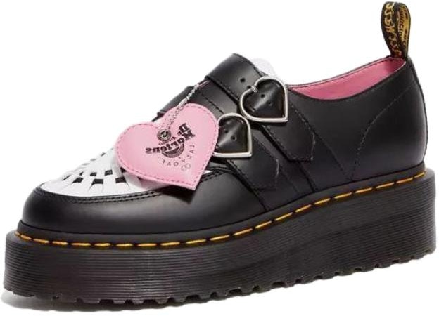 lazy-oaf-x-dr-martens-buckle-creeper-low-black-white