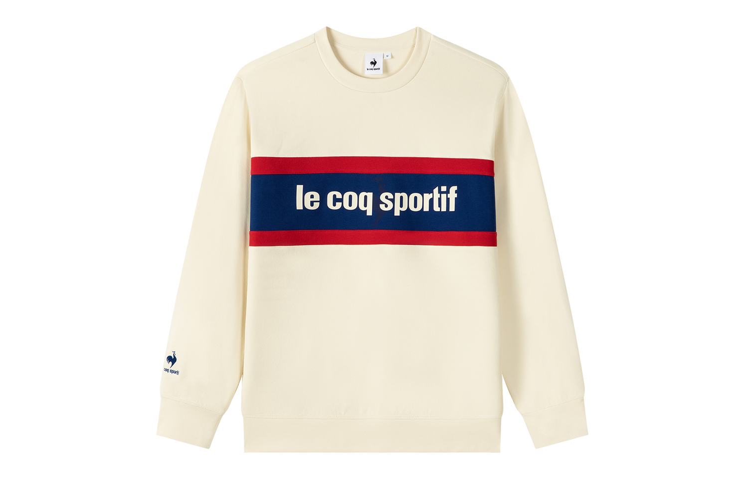 Le Coq Sportif Colorblock Logo Crewneck Sweatshirt White/Green/Navy CB-1602231