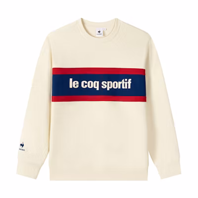 Le Coq Sportif Colorblock Logo Crewneck Sweatshirt White/Green/Navy CB-1602231