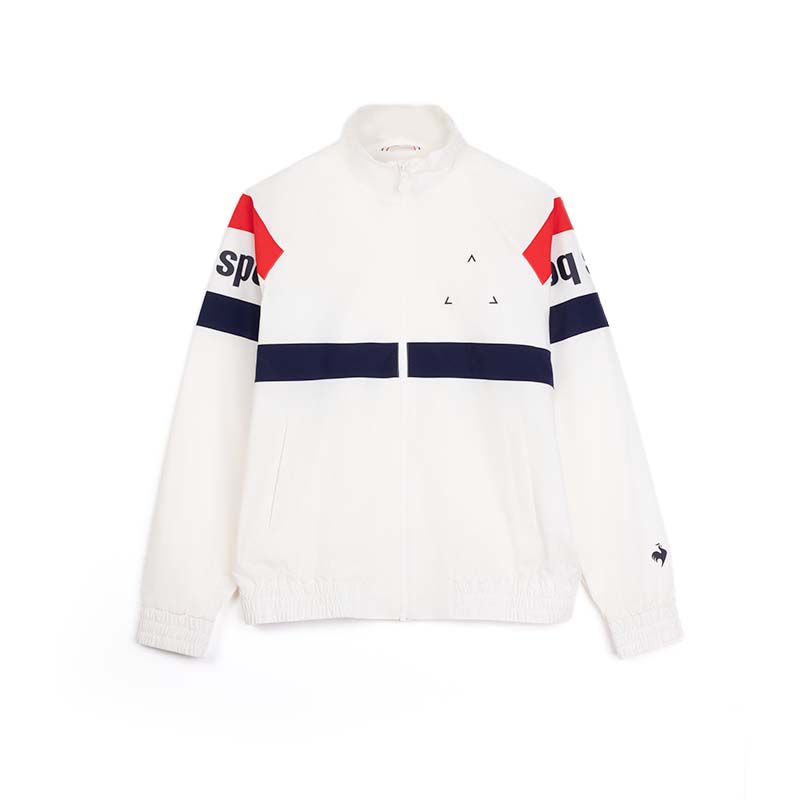 Le Coq Sportif Paris Olympics Retro Colorblock Track Jacket White Unisex L243UCNB1102