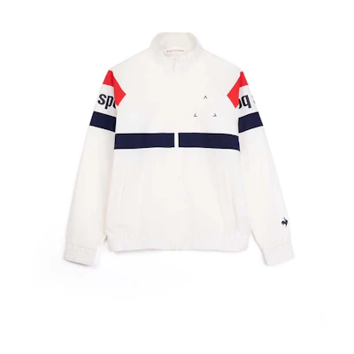 Le Coq Sportif Paris Olympics Retro Colorblock Track Jacket White Unisex L243UCNB1102