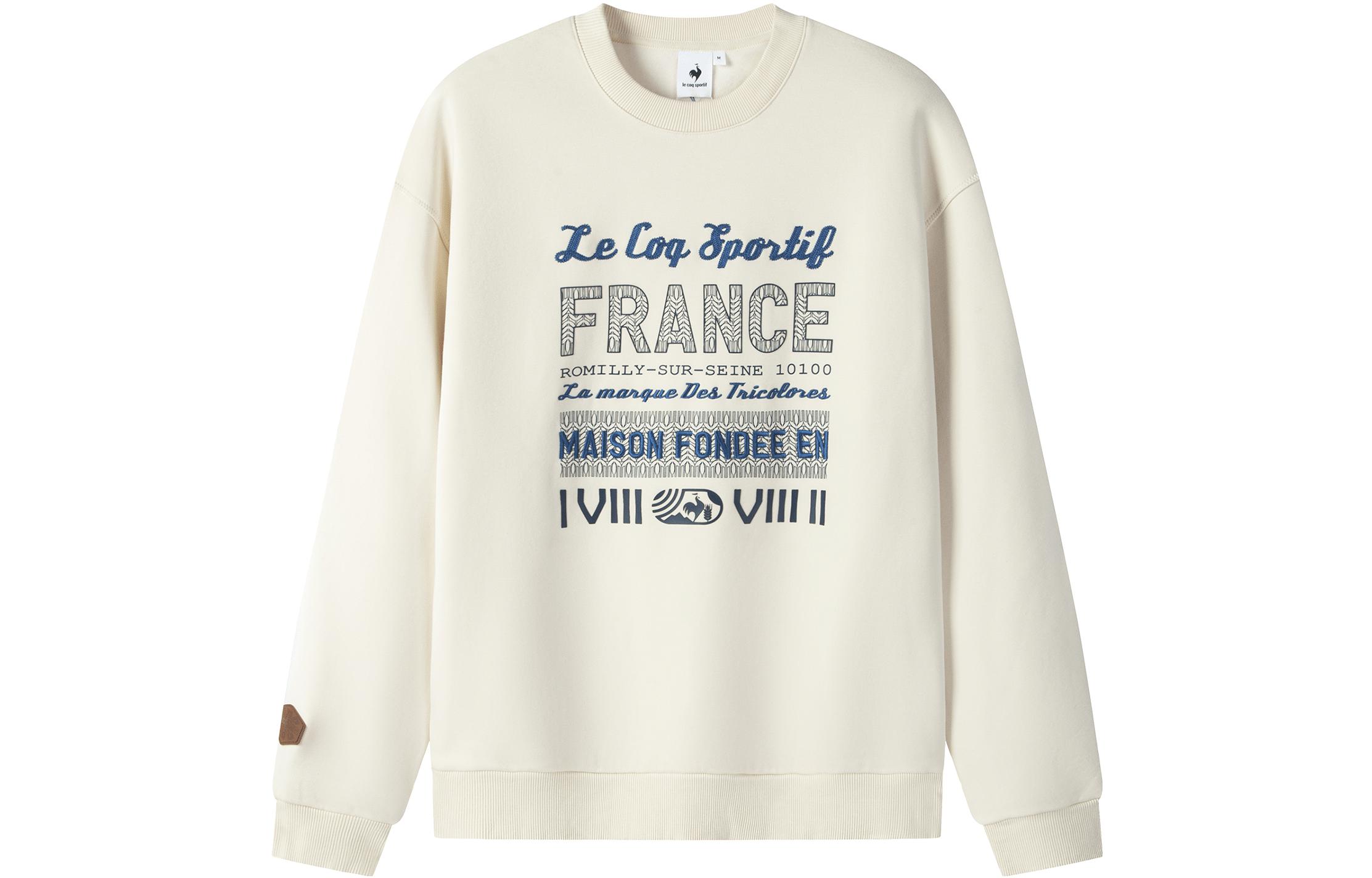 Le Coq Sportif TC Letter Print Crewneck Fleece Sweatshirt Unisex CB-1646223