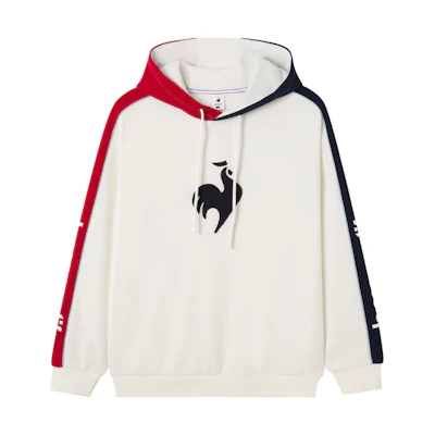 Le Coq Sportif Tri-color Hoodie with Letter Print - Sports Lifestyle Series L241UCNA2108