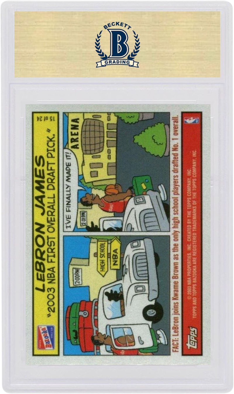 Order 勒布朗·詹姆斯2003 Topps Bazooka 漫畫新秀卡 #15