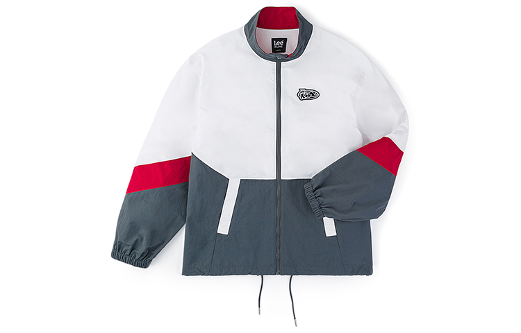 Lee Adjustable Drawstring Colorblock Stand Collar Work Jacket LMT008104205165K14000