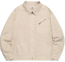 Lee Beige Colorblock Collar Long-Sleeve Jacket LE2401JK04BE Lee Beige Colorblock Collar Long-Sleeve Jacket LE2401JK04BE