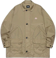 Lee Beige Embroidered Lettering Collared Long-Sleeve Jacket LE2401JK14BE Lee Beige Embroidered Lettering Collared Long-Sleeve Jacket LE2401JK14BE