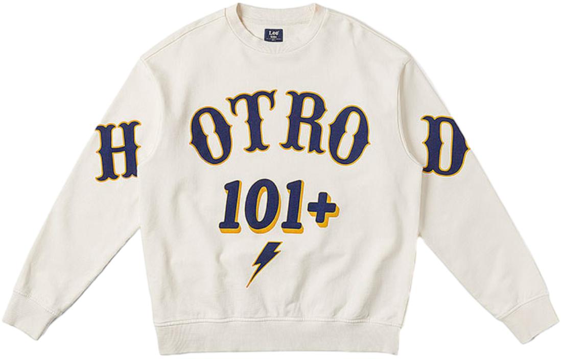 Lee Big Letter Crewneck Long Sleeve Sweatshirt Off-White LMT006986CST00F-A05173