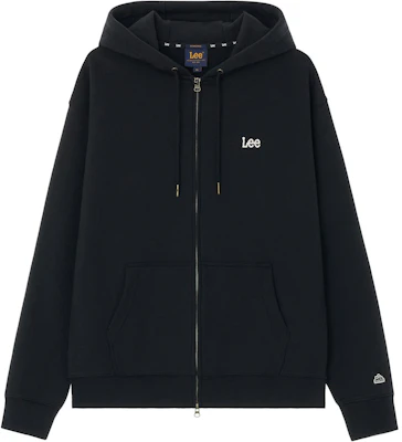 Lee Black Hoodie with Embroidered Lettering LE2403HZ01BK Buy Lee Black Hoodie with Embroidered Lettering LE2403HZ01BK