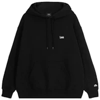 Lee Black Hoodie with Letter Print Long Sleeve Casual Pullover. LUT006414203193-A04854 Lee Black Hoodie with Letter Print Long Sleeve Casual Pullover. LUT006414203193-A04854