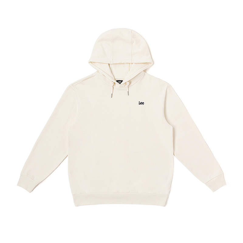 Lee Classic Comfortable Logo Hoodie in Off-White. LMT006772201764A00005