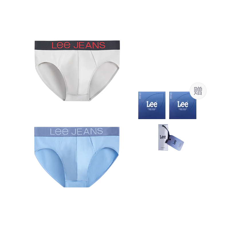 Lee Cotton Series  Mid-Rise Logo Print Briefs Gift Box (2-Pack) LN3HMX1HMA0248FFFF