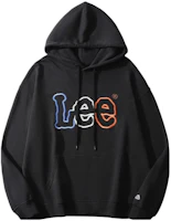 Lee Embroidered Logo Pullover Hoodie Unisex Black LUT006406203185-A04846 Lee Embroidered Logo Pullover Hoodie Unisex Black LUT006406203185-A04846