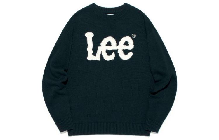 Lee FW23 Alphabet Print Crewneck Sweatshirt Unisex Deep Green LE2303KT01DP