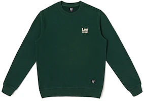 Lee FW23 Logo Print Pullover Crewneck Sweatshirt Green Standard Fit LMT0071254XH00FA01736 Lee FW23 Logo Print Pullover Crewneck Sweatshirt Green Standard Fit LMT0071254XH00FA01736