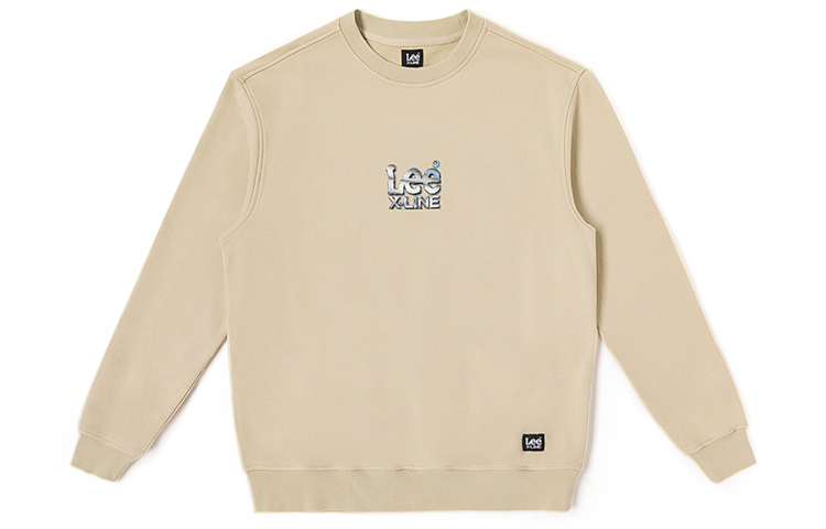 Lee FW23 Metallic Print Crewneck Sweatshirt Beige Unisex LUT007218204177A03034