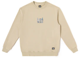 Lee FW23 Metallic Print Crewneck Sweatshirt Beige Unisex LUT007218204177A03034 Lee FW23 Metallic Print Crewneck Sweatshirt Beige Unisex LUT007218204177A03034