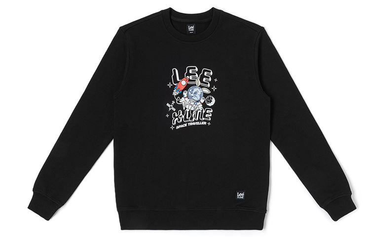 Lee FW23 Standard Rabbit Astronaut Print Sweatshirt Unisex BLACK LUT0072204XH00FK11000