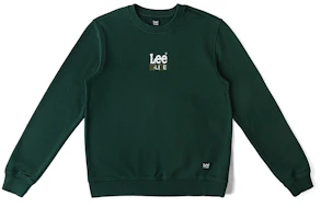 Lee FW24 Standard Logo Print Crewneck Pullover Sweatshirt Men Algae Green L432104XH00FA07680 Lee FW24 Standard Logo Print Crewneck Pullover Sweatshirt Men Algae Green L432104XH00FA07680