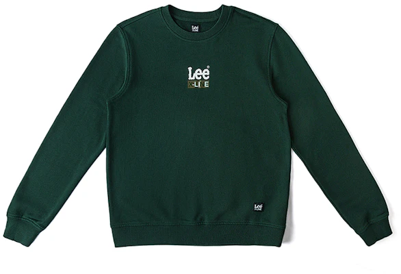 Lee FW24 Standard Logo Print Crewneck Pullover Sweatshirt Pria Algae Green L432104XH00FA07680 Buy Lee FW24 Standard Logo Print Crewneck Pullover Sweatshirt Pria Algae Green L432104XH00FA07680