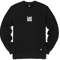 Lee FW24 Standard Logo Printed Crewneck Pullover Sweatshirt Men Black L432104XH00FA01880 Lee FW24 Standard Logo Printed Crewneck Pullover Sweatshirt Men Black L432104XH00FA01880