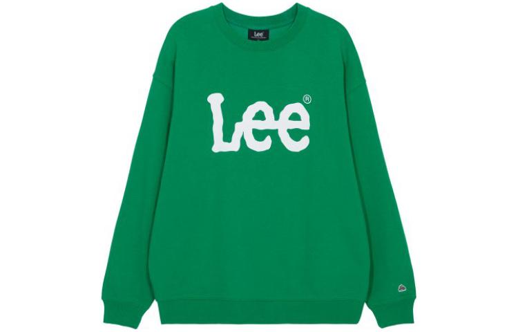 Lee Green Crewneck Long-Sleeve Sweatshirt with Letter Print. LUT006428203207--A04868