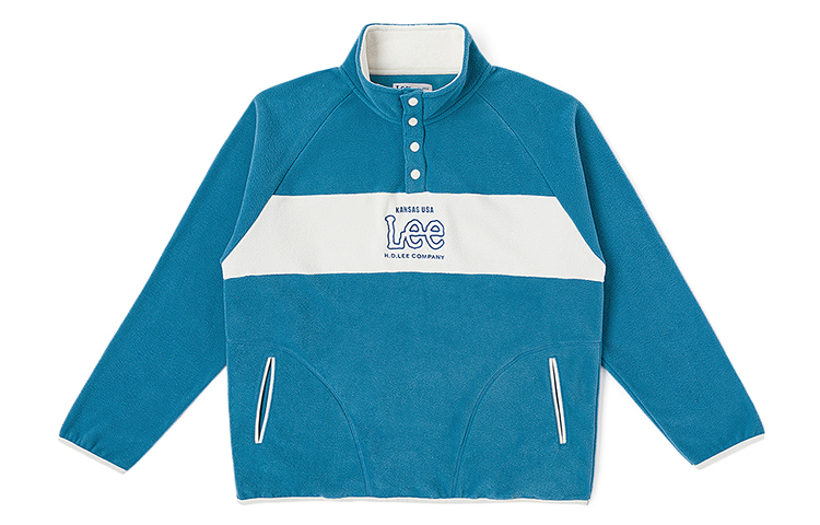 Lee Japan Design Half-Placket Pullover Jacket Casual Trend Blue LMT008436205398A06576