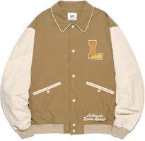 Lee Korean Colorblock Letter Print Loose Jacket Beige Unisex LE2401JK03BE Lee Korean Colorblock Letter Print Loose Jacket Beige Unisex LE2401JK03BE