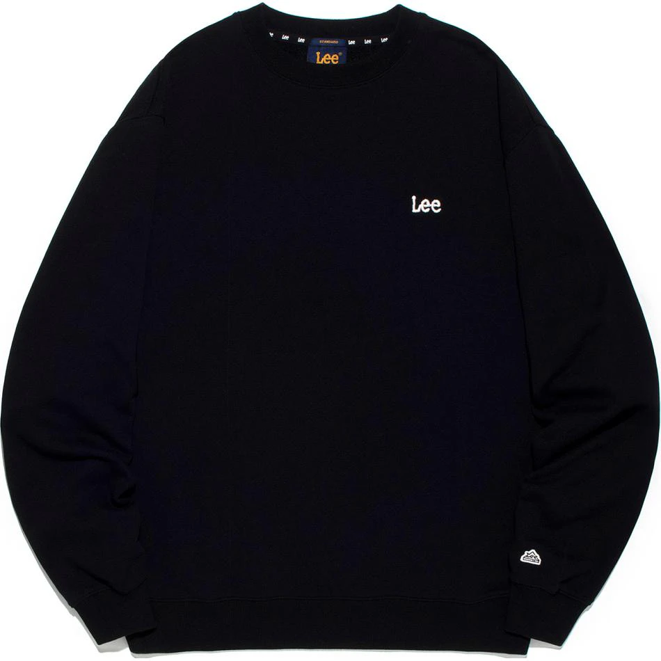 lee-korean-embroidered-lettering-crewneck-sweatshirt-black-le-2401-cr-02-bk