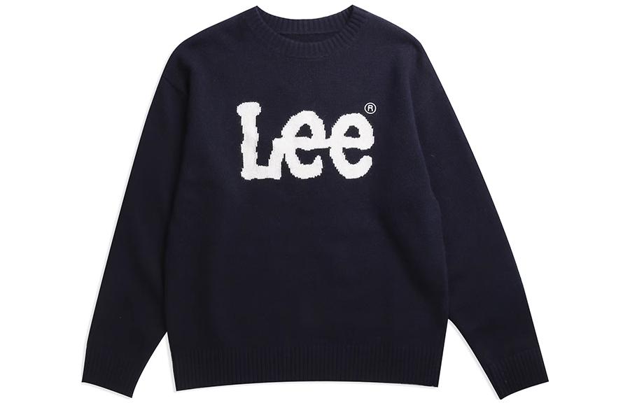 Lee Korean Large Logo Contrast Knit Pullover Sweater Unisex. LUT006376203155-A04816