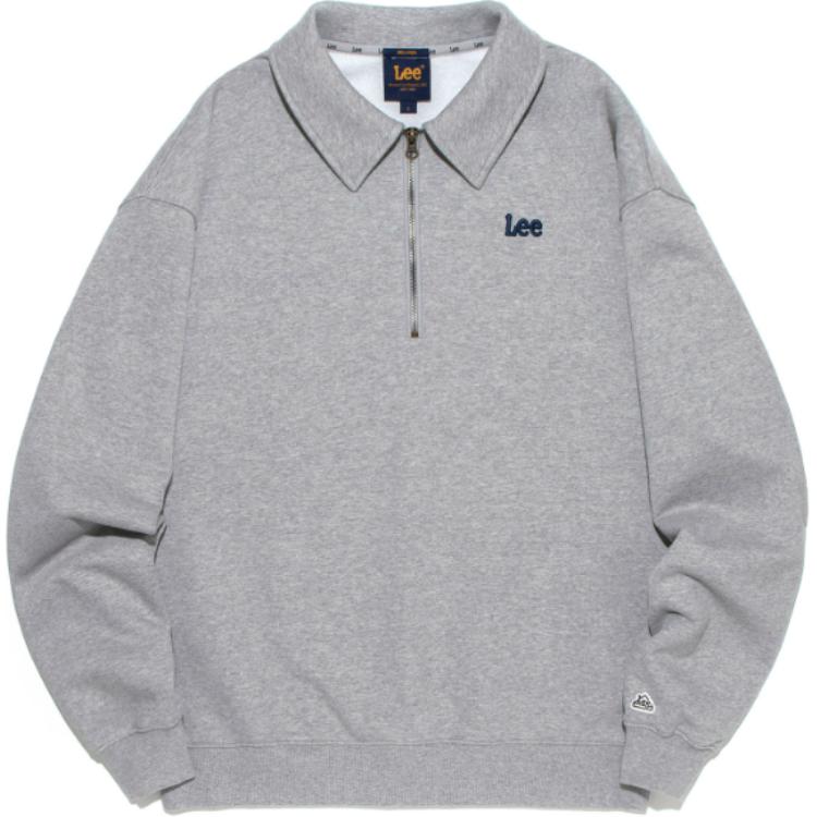 Lee Korean Oversized Drop-Shoulder Pullover Sweatshirt Unisex Grey LE2401CR09GR