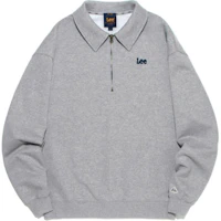 Lee Korean Oversized Drop-Shoulder Pullover Sweatshirt Unisex Grey LE2401CR09GR Lee Korean Oversized Drop-Shoulder Pullover Sweatshirt Unisex Grey LE2401CR09GR