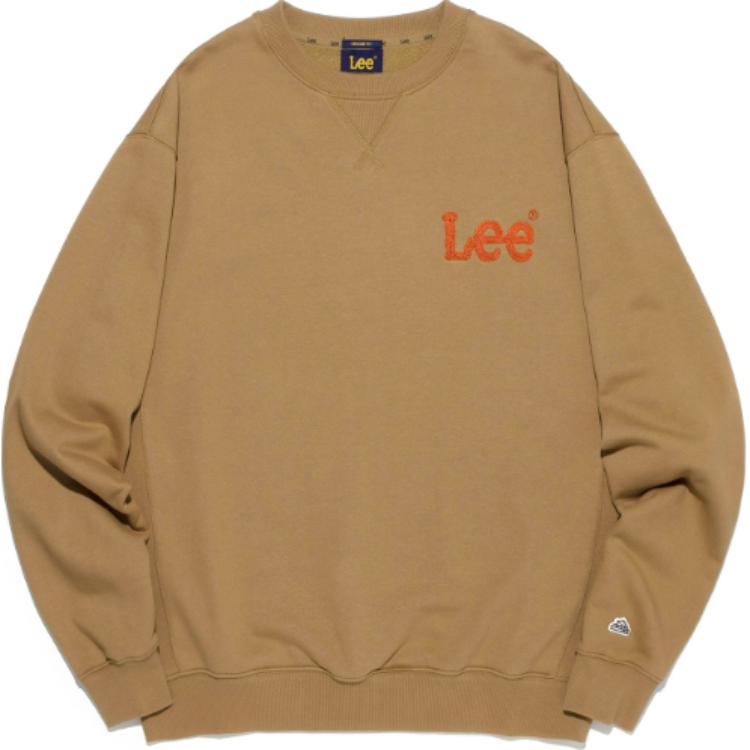 Lee Korean Style Crewneck Oversized Pullover Sweatshirt Unisex - CAMEL Color LE2303CR03CE