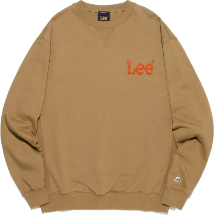 lee-korean-style-crewneck-oversized-pullover-sweatshirt-unisex-camel-color-le-2303-cr-03-ce