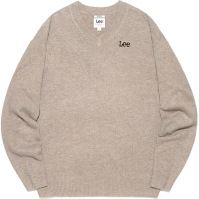 Lee Korean V-Neck Pullover Lengan Panjang Sweatshirt Unisex Beige LE2303KT11BE Buy Lee Korean V-Neck Pullover Lengan Panjang Sweatshirt Unisex Beige LE2303KT11BE