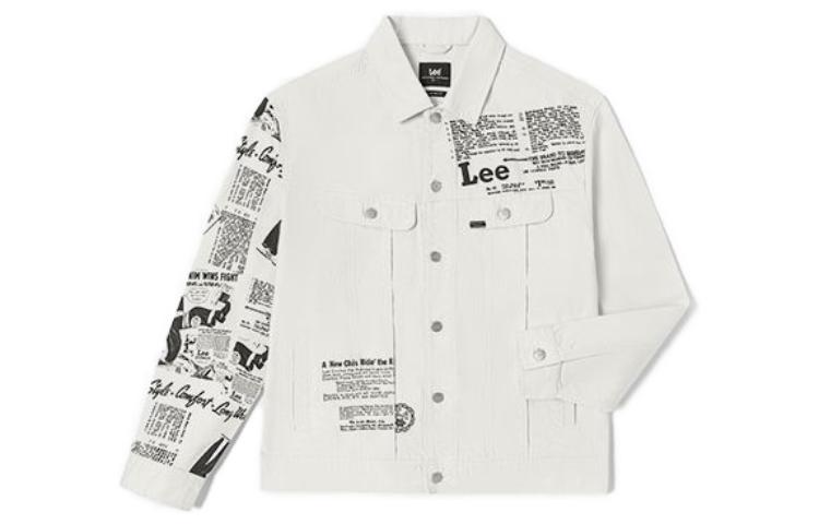 Lee Letter Logo Stylish Casual Jacket Milky White LMT004522200227A00005