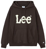 Lee Letter Loose Fit Hoodie Long Sleeve Sweatshirt Brown (). LE2204HD02BR Lee Letter Loose Fit Hoodie Long Sleeve Sweatshirt Brown (). LE2204HD02BR