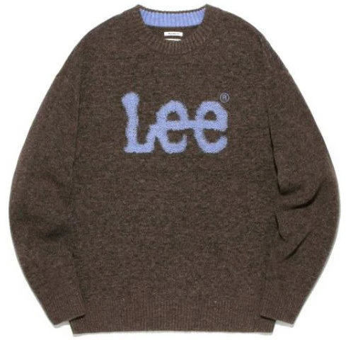 lee-letter-print-crewneck-pullover-knit-sweatshirt-unisex-brown-le-2303-kt-02-cl