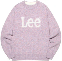 Lee Letter Print Crewneck Pullover Knit Sweatshirt Unisex - Pink LE2303KT02PI Lee Letter Print Crewneck Pullover Knit Sweatshirt Unisex - Pink LE2303KT02PI