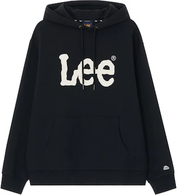 Lee 字母印花連帽衫 黑色長袖休閒衛衣 LE2403HD01BK Buy Lee 字母印花連帽衫 黑色長袖休閒衛衣 LE2403HD01BK